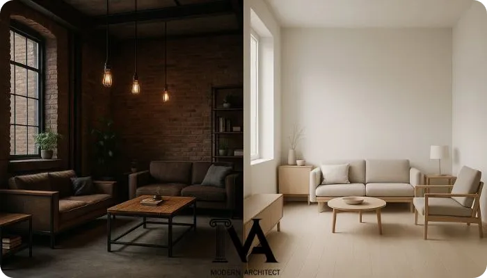 مقایسه سبک صنعتی با سبک مینیمال و مدرن